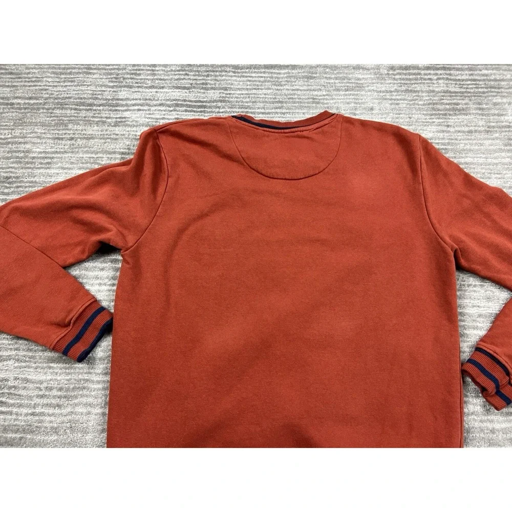 Denim and Flower Sweater Mens Large Burnt Orange‎ Longsleeve BOSTON Casual